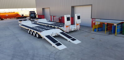 GT LOWBED SEMI TRAILERS which is knows also low loader and can carry heavy loads , excavators , construction machines, transformer, generator , cranes , caravans , army tanks and different kind of big machines. Lowbed Semi Trailers can be produced between 2 axles to 8 axles and loading capacity starting from 20 Tons to 180 Tons , rear or front loading Lowbed Trailers and platform as customer demand with different kind of specification according to demand. Self steering axles, hydraulic auto remote control axles, pool type chassis, Low bed Trailers hydraulic ramp, platform type chassis can be used in different kind of Low bed trailer
